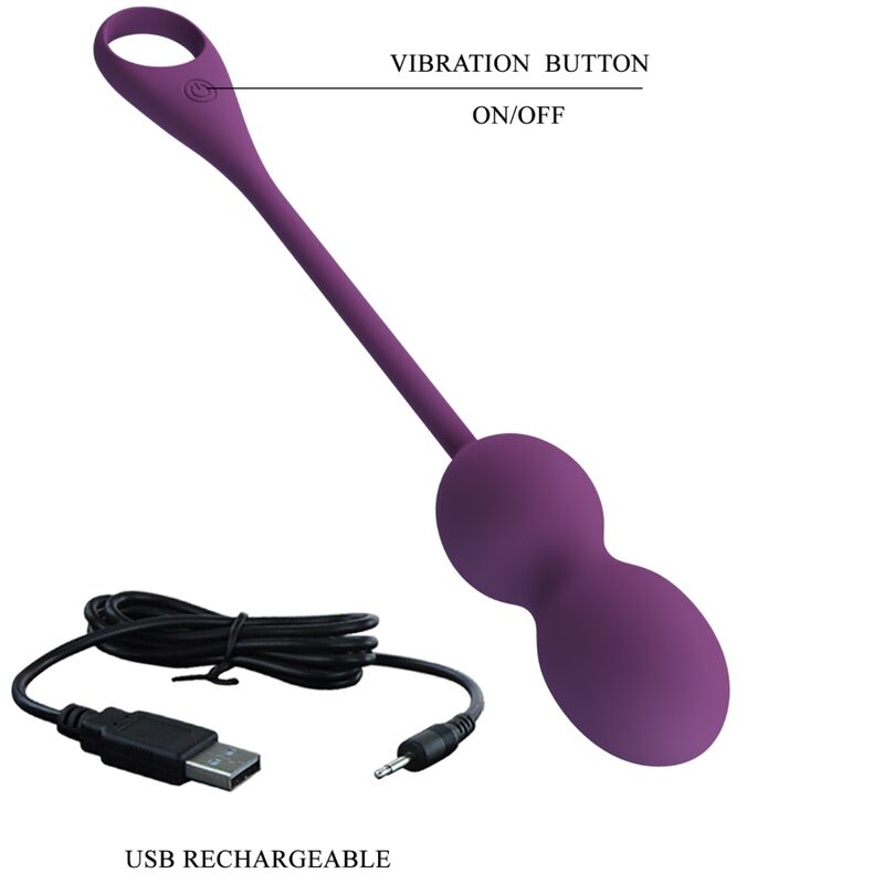 PRETTY LOVE ELVIRA KEGEL BALLS APP REMOTE CONTROL PURPLE