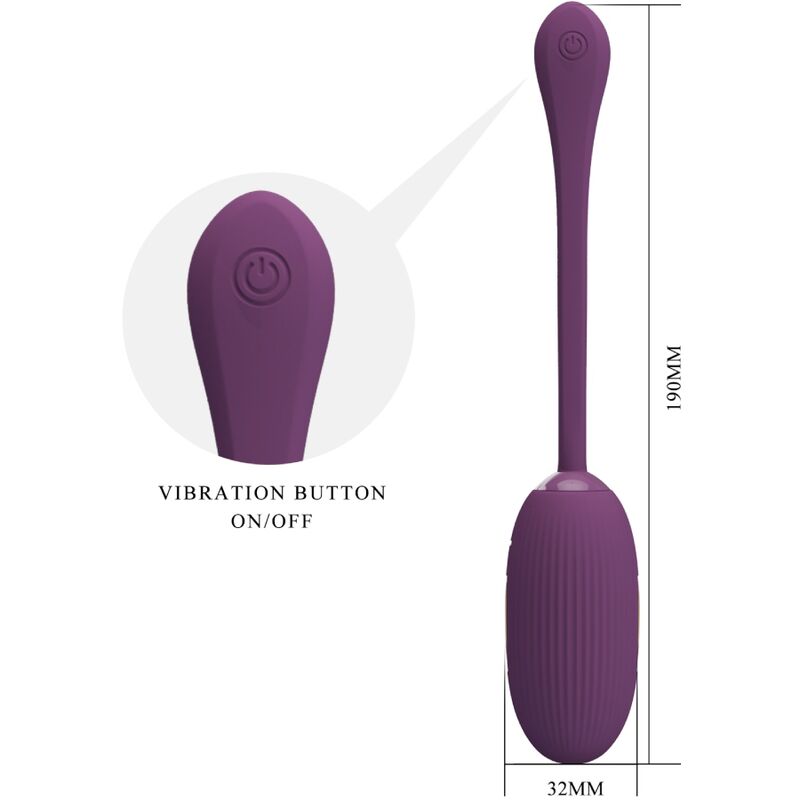 PRETTY LOVE DOREEN PURPLE RECHARGEABLE VIBRATING EGG