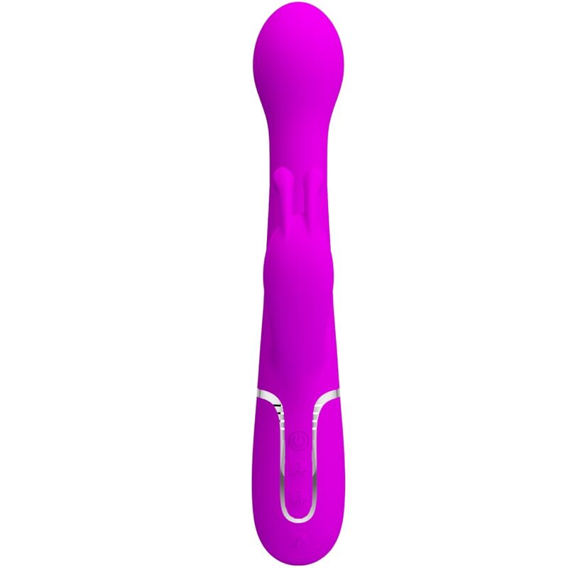 PRETTY LOVE DEJON RABBIT VIBRATOR 3 IN 1 MULTIFUNCTION VIOLET