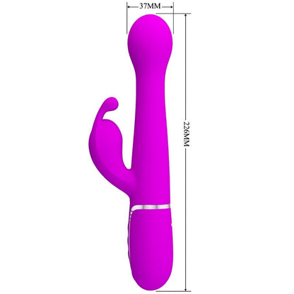 PRETTY LOVE DEJON RABBIT VIBRATOR 3 IN 1 MULTIFUNCTION VIOLET