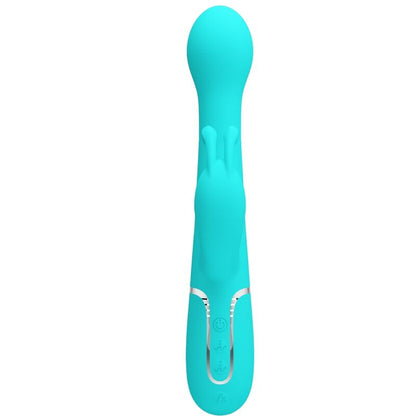 PRETTY LOVE DEJON RABBIT VIBRATOR 3 IN 1 MULTIFUNCTION AQUA GREEN