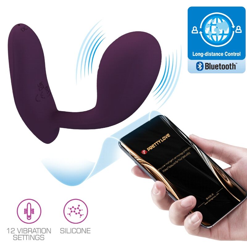 PRETTY LOVE BAIRD G SPOT 12 VIBRATIONS RECHARGEABLE LILA APP