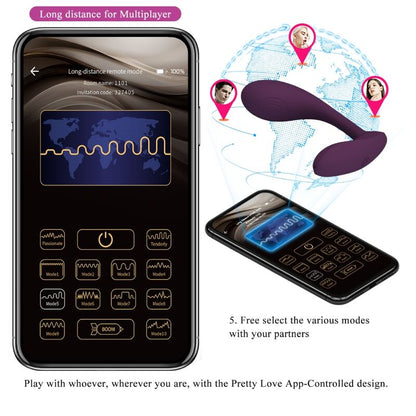 PRETTY LOVE BAIRD G SPOT 12 VIBRATIONS RECHARGEABLE LILA APP