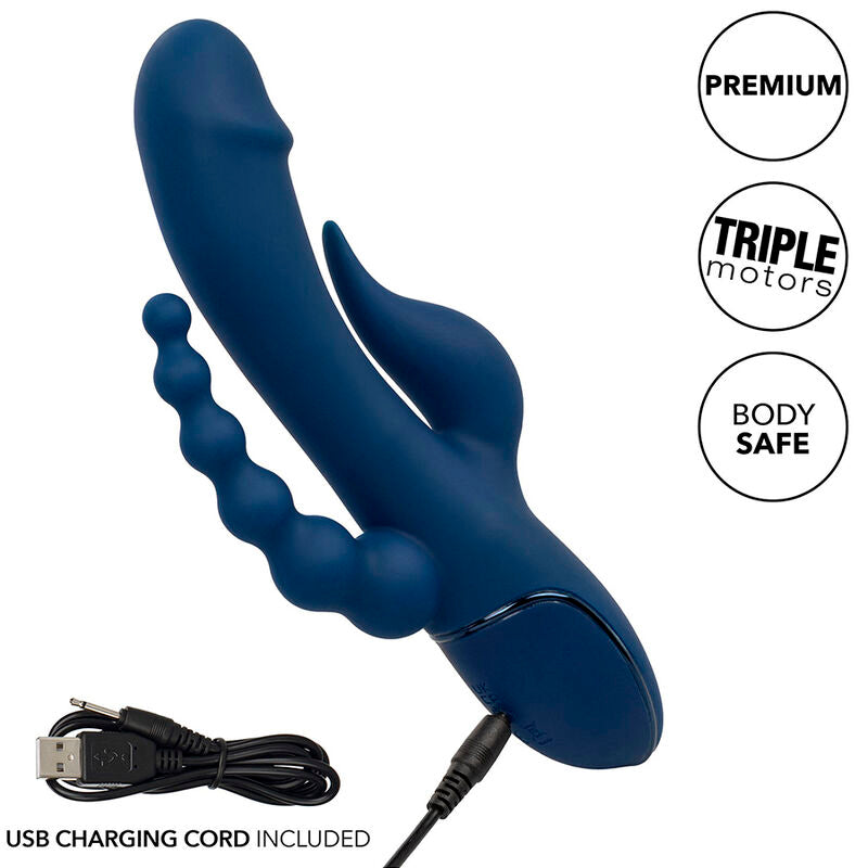 CALEXOTICS VIBRATOR TRIPLE ORGASM BLUE