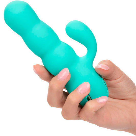 CALEXOTICS DEL MAR DIVA VIBRATOR RABBIR AQUA GREEN BY CALIFORNIA DREAMING