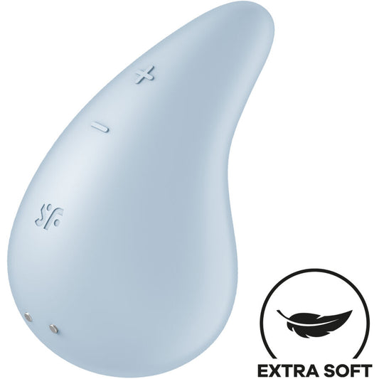 SATISFYER DEW DROP VIBRATOR LAY ON BLUE