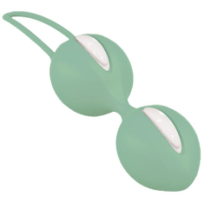 FUN FACTORY SMARTBALLS DUO PELVIC BALLS WHITE GREEN PISTACHIO