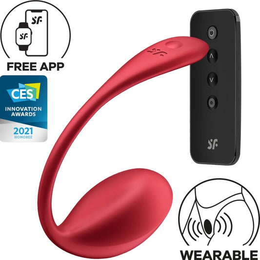 SATISFYER SHINY PETAL G POINT REMOTE CONTROL STIMULATOR RED FREE APP