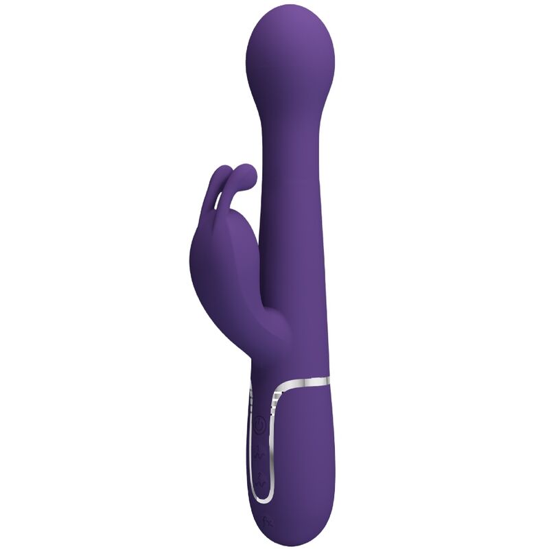 PRETTY LOVE DEJON RABBIT VIBRATOR 3 IN 1 MULTIFUNCTION PURPLE