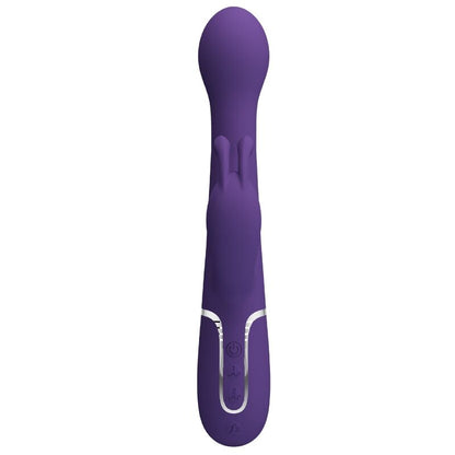 PRETTY LOVE DEJON RABBIT VIBRATOR 3 IN 1 MULTIFUNCTION PURPLE