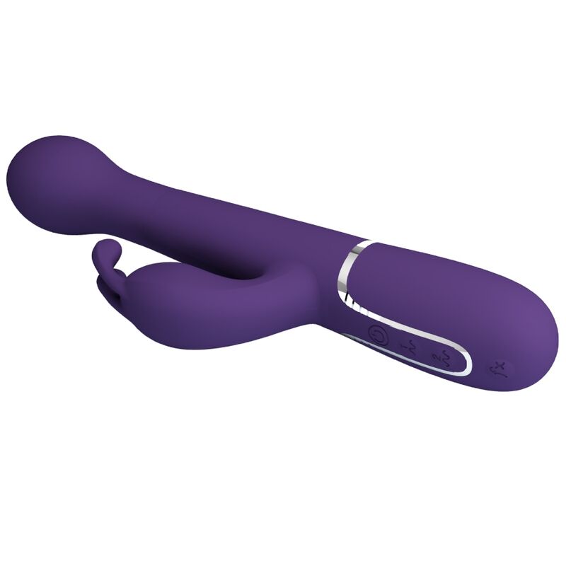 PRETTY LOVE DEJON RABBIT VIBRATOR 3 IN 1 MULTIFUNCTION PURPLE