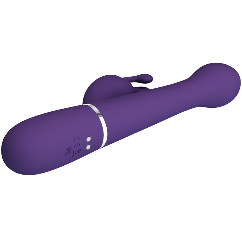 PRETTY LOVE DEJON RABBIT VIBRATOR 3 IN 1 MULTIFUNCTION PURPLE