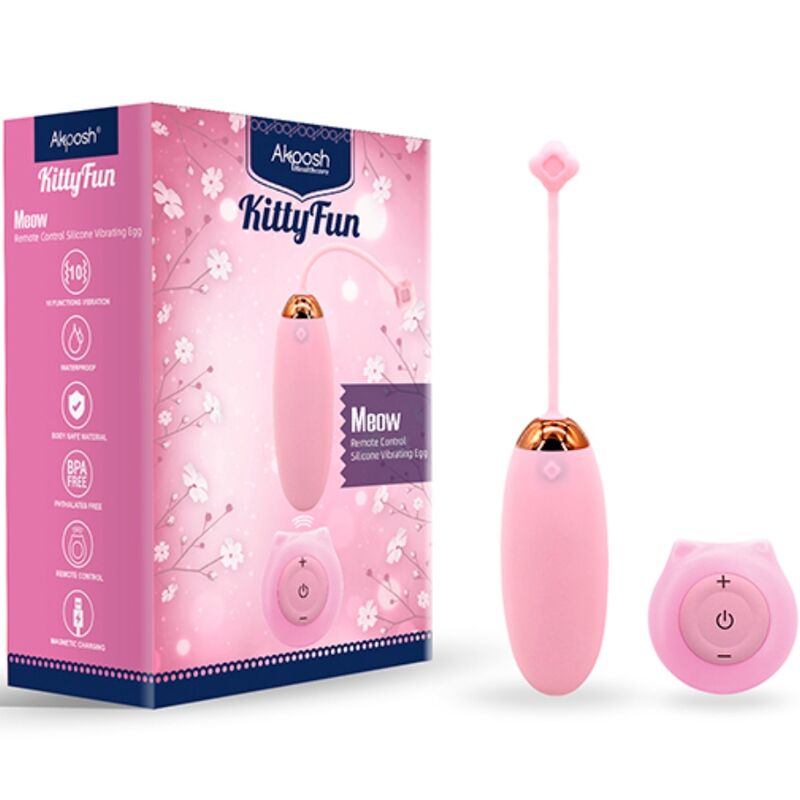 ARMONY KITTY FUN EGG VIBRATOR REMOTE CONTROL 10 VIBRATIONS PINK