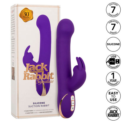 CALEXOTICS JACK RABBIT VIBRATOR STIMULATOR 7 VIBRATIONS AND SUCTIONS MODE BLUE