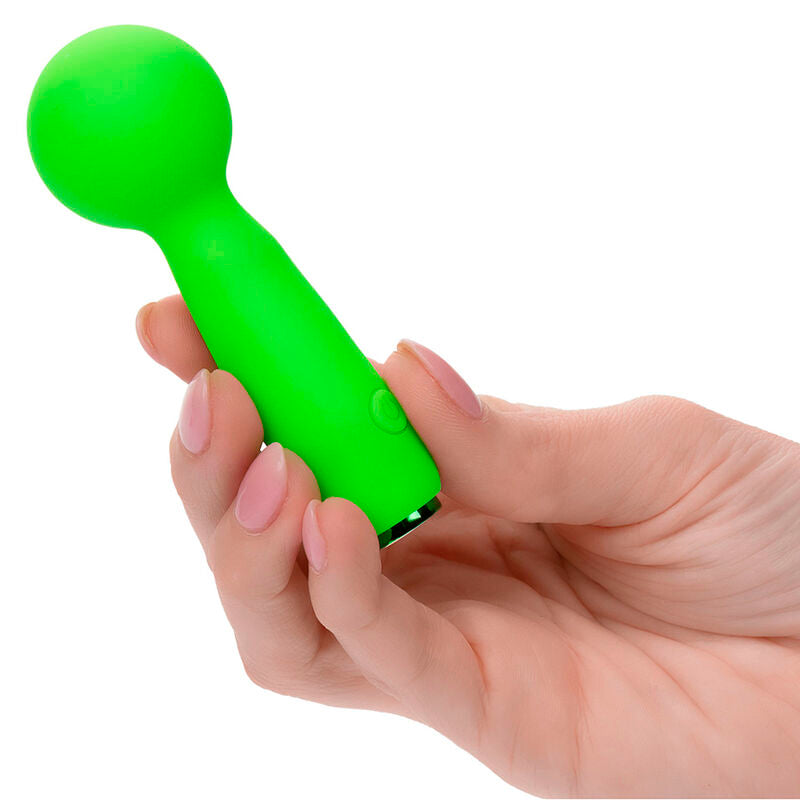 CALEXOTICS NEON VIBES THE BUBBLY VIBE MINI MASSAGER 10 VIBRATIONS GREEN