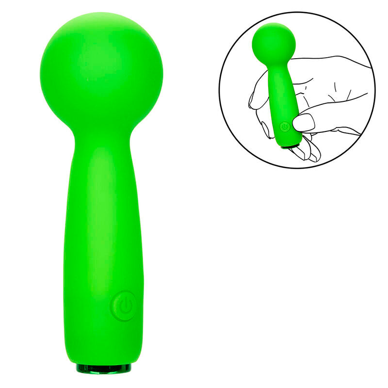 CALEXOTICS NEON VIBES THE BUBBLY VIBE MINI MASSAGER 10 VIBRATIONS GREEN