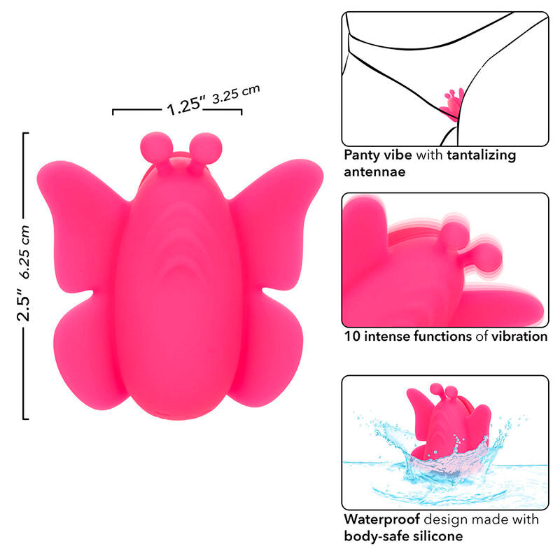 CALEXOTICS NEON VIBES THE FLUTTER VIBE STIMULATOR 10 VIBRATIONS PINK