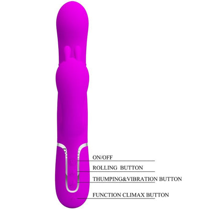 PRETTY LOVE CAMMY TRIPLE VIBRATOR MULTIFUNCTION 4 IN 1 PINK