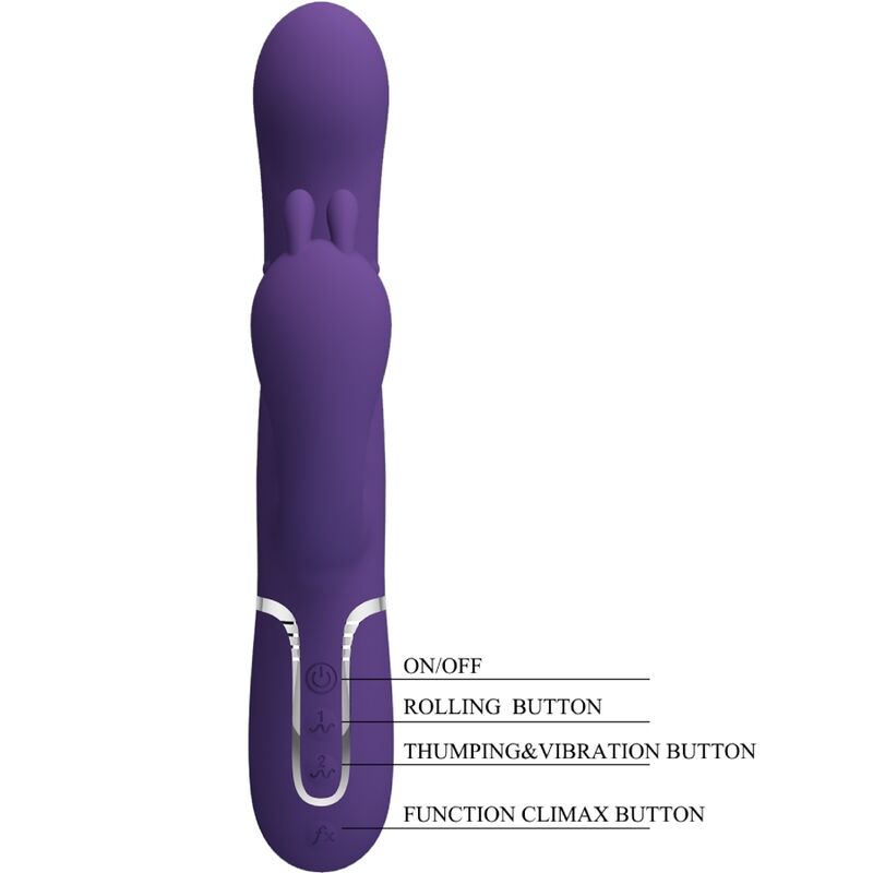 PRETTY LOVE CAMMY TRIPLE VIBRATOR MULTIFUNCTION 4 IN 1 PURPLE