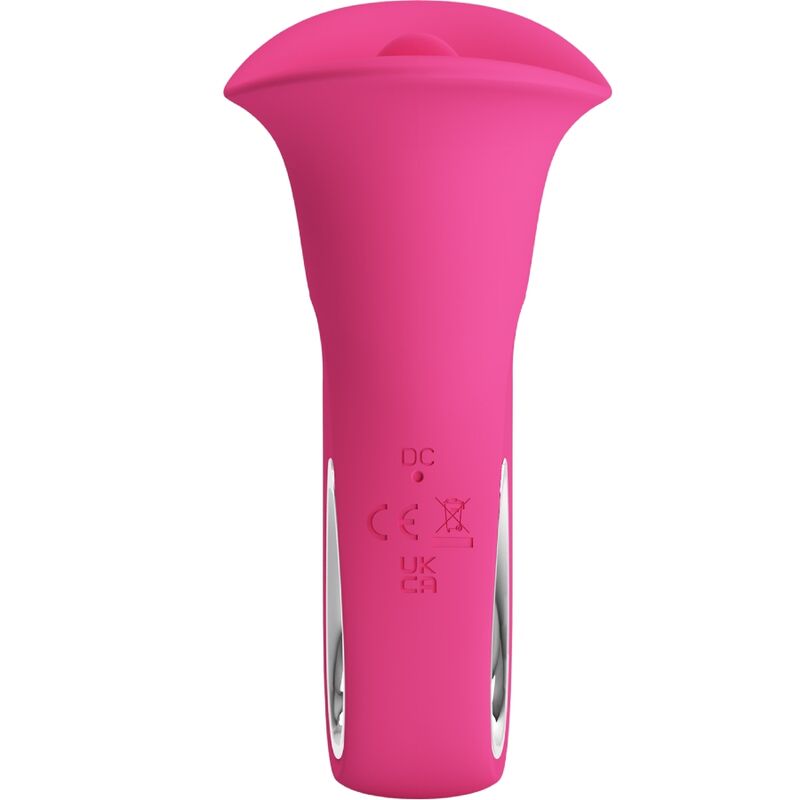 PRETTY LOVE CLYDE ORAL VIBRATOR VIBRATING TONGUE 12 VIBRATIONS PINK