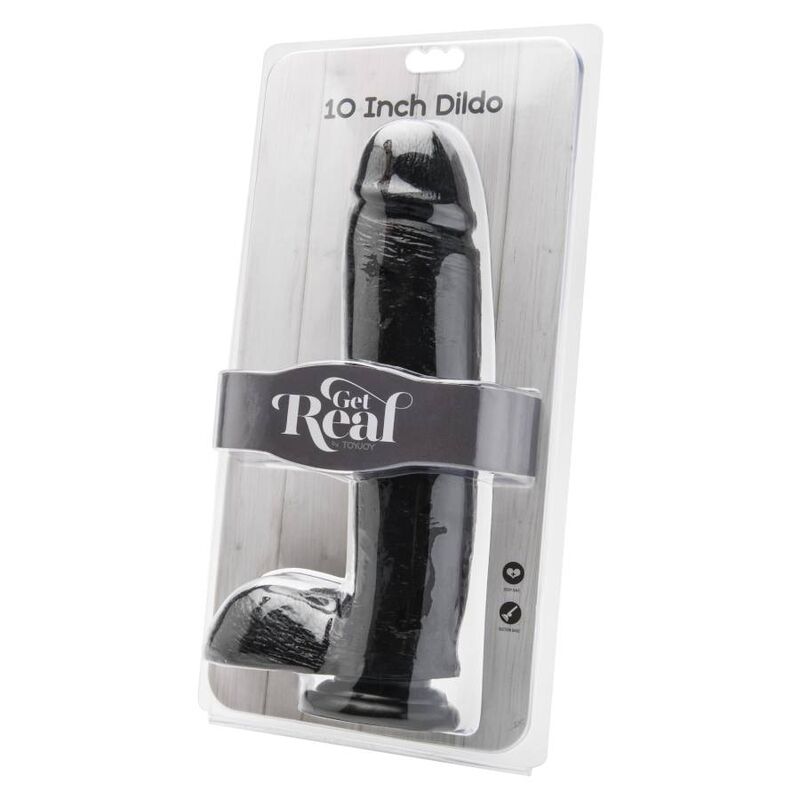 GET REAL DILDO 255 CM WITH BALLS BLACK