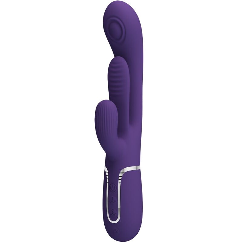 PRETTY LOVE SHANIA TRIPLE RABBIT VIBRATOR MULTIFUNCTION PURPLE