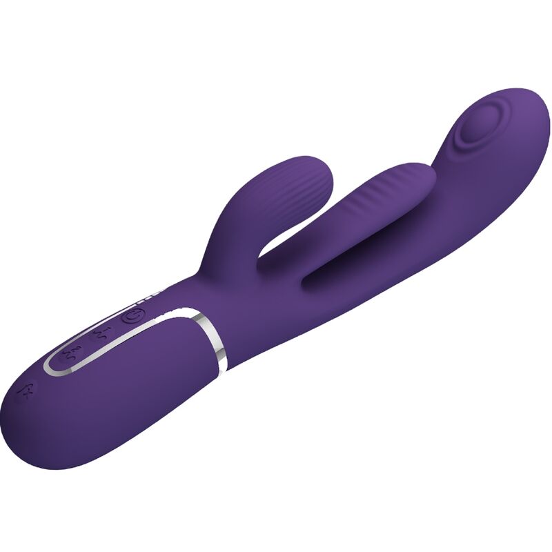 PRETTY LOVE SHANIA TRIPLE RABBIT VIBRATOR MULTIFUNCTION PURPLE