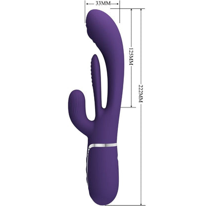 PRETTY LOVE SHANIA TRIPLE RABBIT VIBRATOR MULTIFUNCTION PURPLE