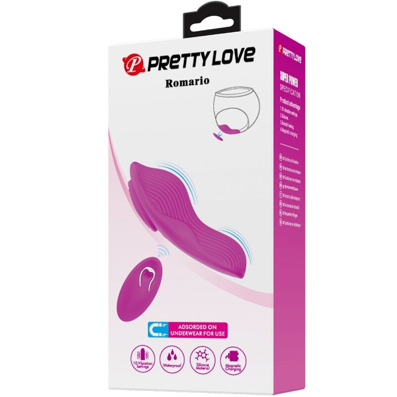 PRETTY LOVE ROMARIO LAY ON CLITORIS STIMULATOR REMOTE CONTROL PINK