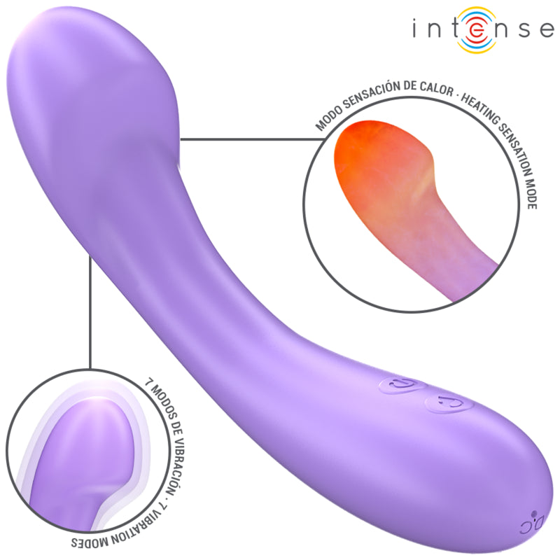 INTENSE BECKY VIBRATOR 19 CM HEATABLE 7 VIBRATIONS PURPLE