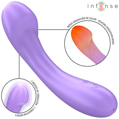 INTENSE BECKY VIBRATOR 19 CM HEATABLE 7 VIBRATIONS PURPLE