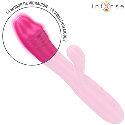 INTENSE IVY FLEXIBLE VIBRATOR 10 VIBRATIONS WITH STIMULATING TONGUE PINK