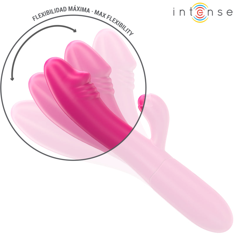 INTENSE IVY FLEXIBLE VIBRATOR 10 VIBRATIONS WITH STIMULATING TONGUE PINK