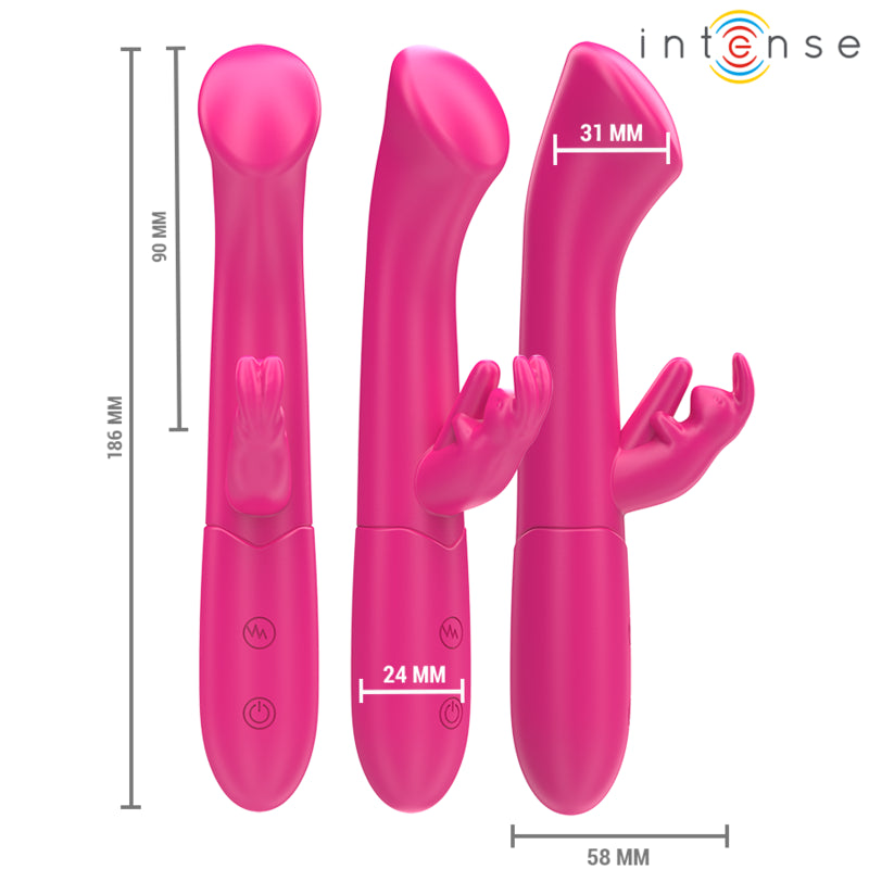 INTENSE JULIETA RABBIT VIBRATOR 186 CM 10 VIBRATIONS PINK