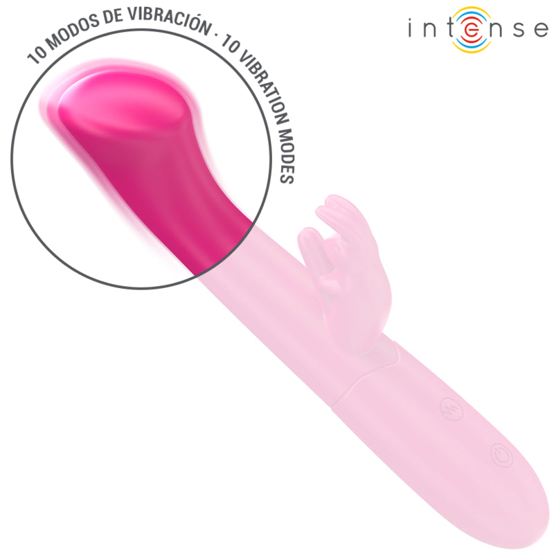 INTENSE JULIETA RABBIT VIBRATOR 186 CM 10 VIBRATIONS PINK