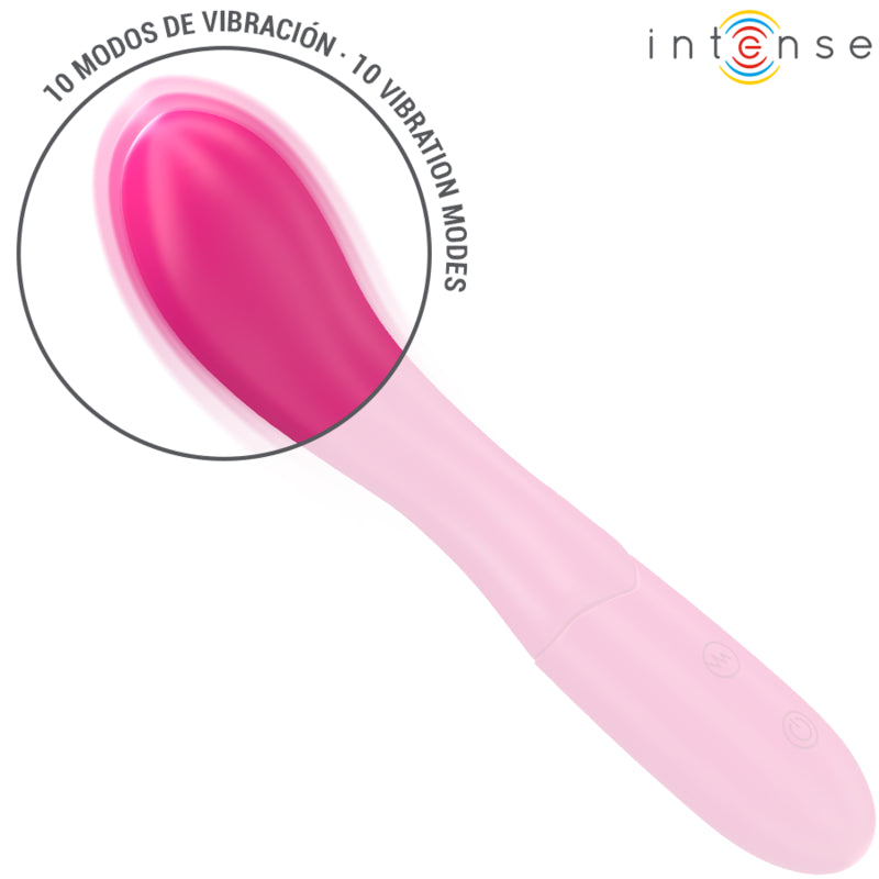 INTENSE LISETTE VIBRATOR 19 CM FLEXIBLE 10 VIBRATIONS PINK