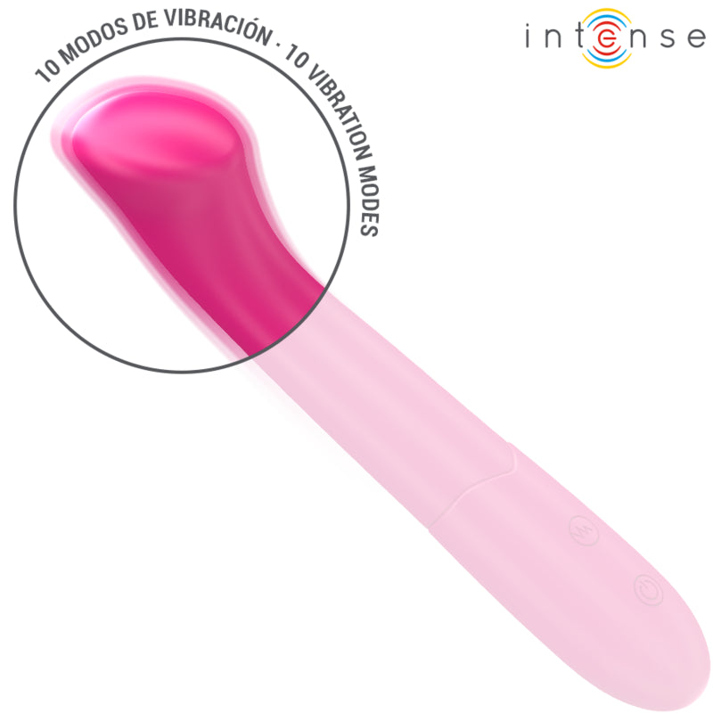 INTENSE PATY VIBRATOR 19 CM FLEXIBLE 10 VIBRATIONS MODEL 2 PINK