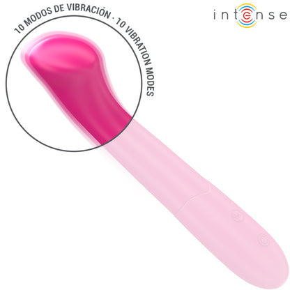 INTENSE PATY VIBRATOR 19 CM FLEXIBLE 10 VIBRATIONS MODEL 2 PINK