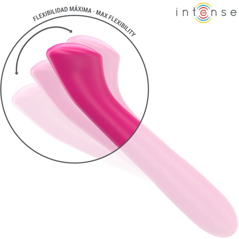 INTENSE PATY VIBRATOR 19 CM FLEXIBLE 10 VIBRATIONS MODEL 2 PINK