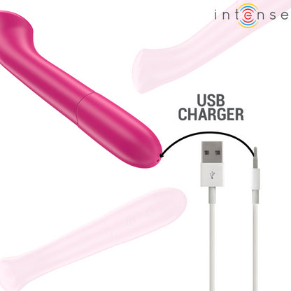 INTENSE PATY VIBRATOR 19 CM FLEXIBLE 10 VIBRATIONS MODEL 2 PINK