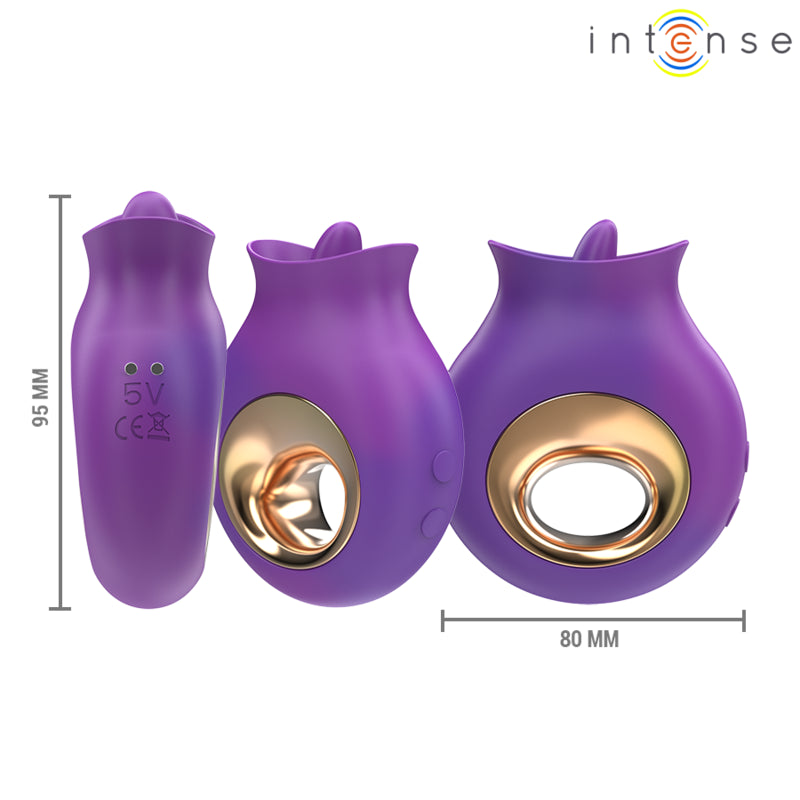 INTENSE TULI CLITORIS STIMULATOR 9 VIBRATIONS 9 OSCILLATIONS PURPLE