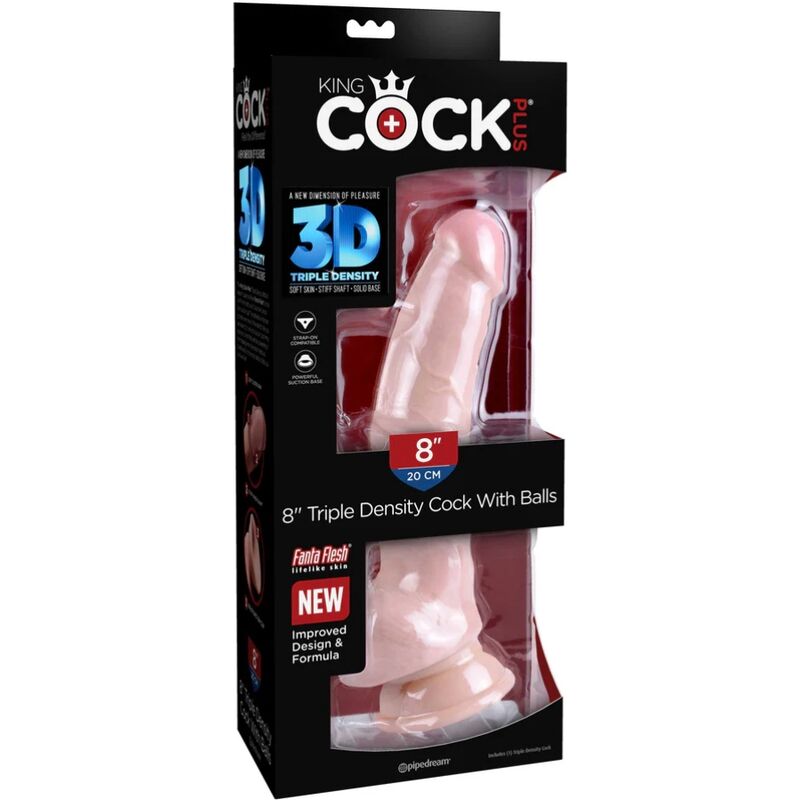 KING COCK TRIPLE DENSITY DILDO 184 CM