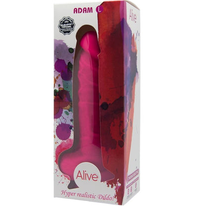 ALIVE ADAM L REALISTIC PENIS FUCHSIA 19 CM