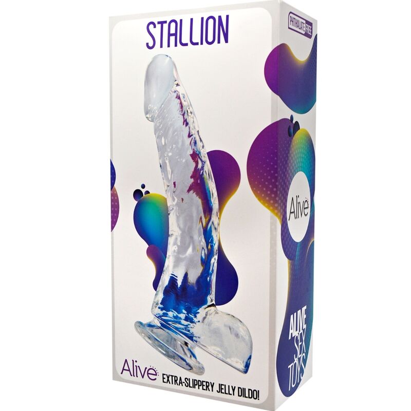 ALIVE STALLION REALISTIC PENIS TRANSPARENT 22 CM