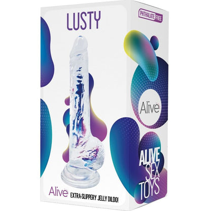 ALIVE LUSTY REALISTIC PENIS TRANSPARENT 18 CM