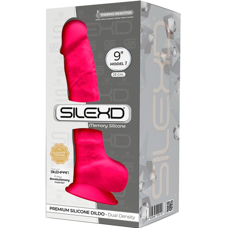 SILEXD MODEL 1 REALISTIC PENIS PREMIUM SILEXPAN SILICONE FUCHSIA 23 CM