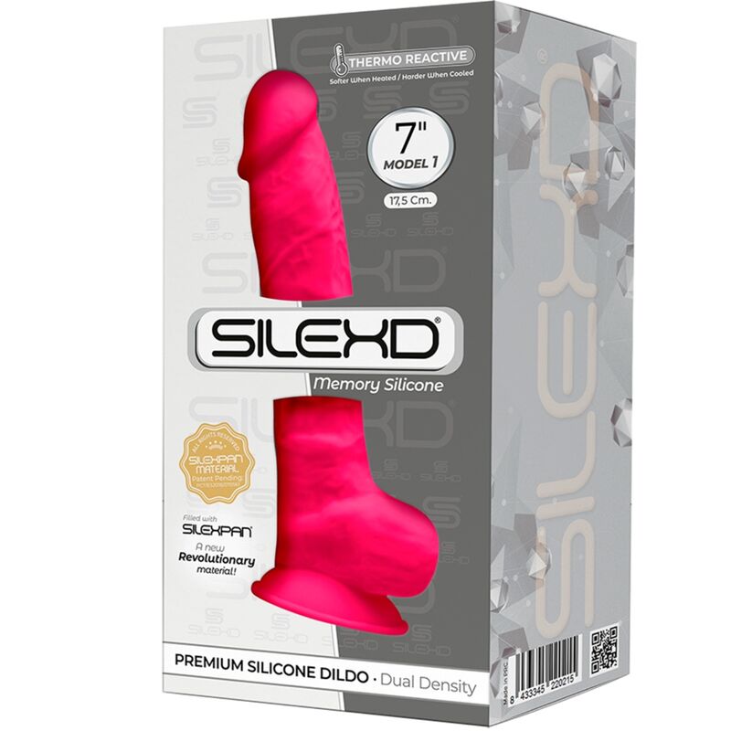 SILEXD MODEL 1 REALISTIC PENIS PREMIUM SILEXPAN SILICONE FUCHSIA 175 CM