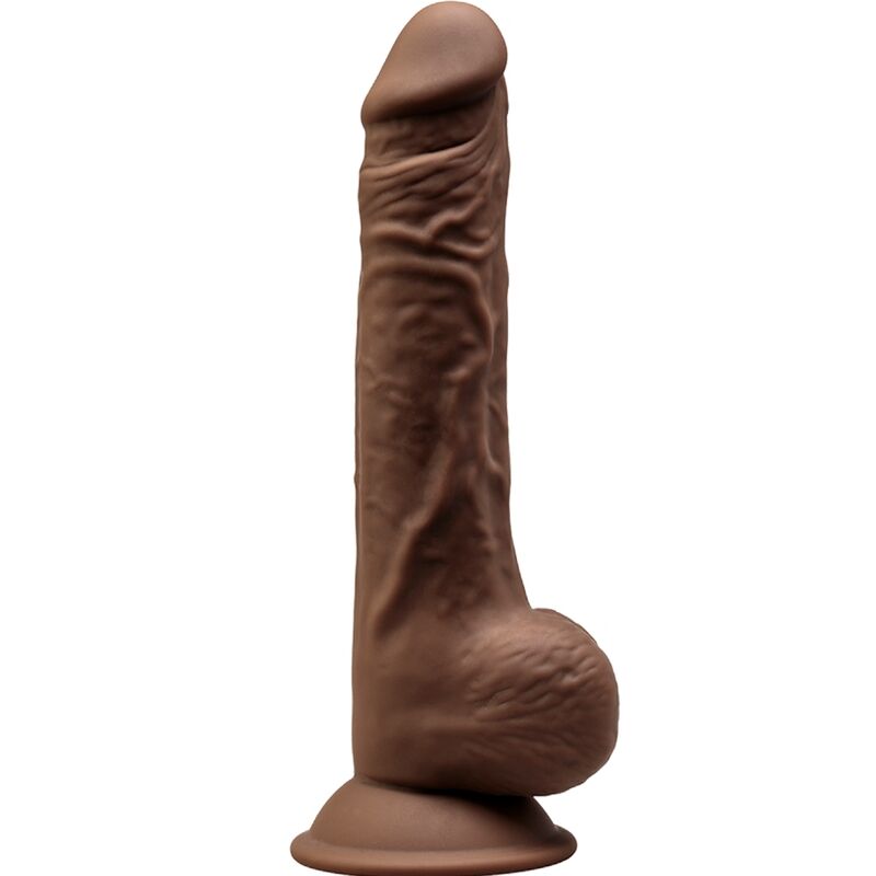 SILEXD MODEL 1 REALISTIC PENIS PREMIUM SILEXPAN SILICONE BROWN 24 CM