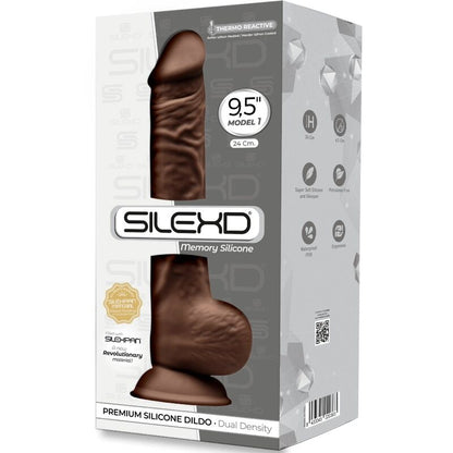 SILEXD MODEL 1 REALISTIC PENIS PREMIUM SILEXPAN SILICONE BROWN 24 CM