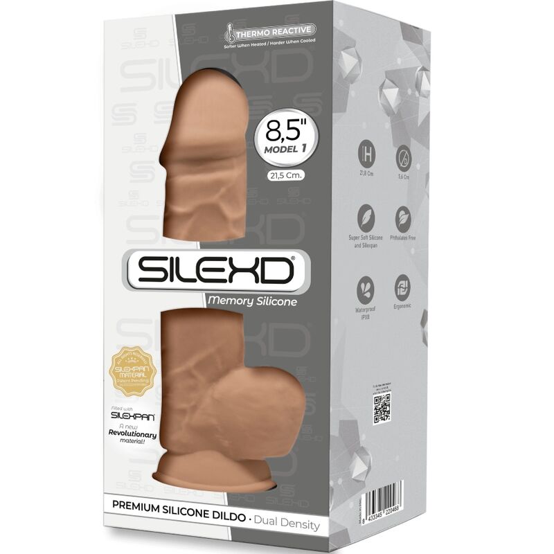 SILEXD MODEL 1 REALISTIC PENIS PREMIUM SILEXPAN SILICONE CARAMEL 215 CM